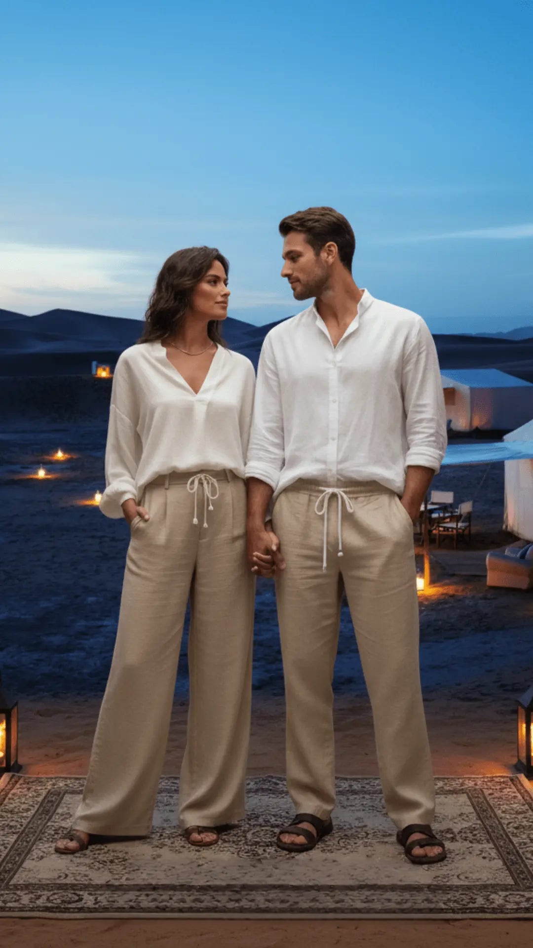 2 PANTALON -Beige (COUPLE)
