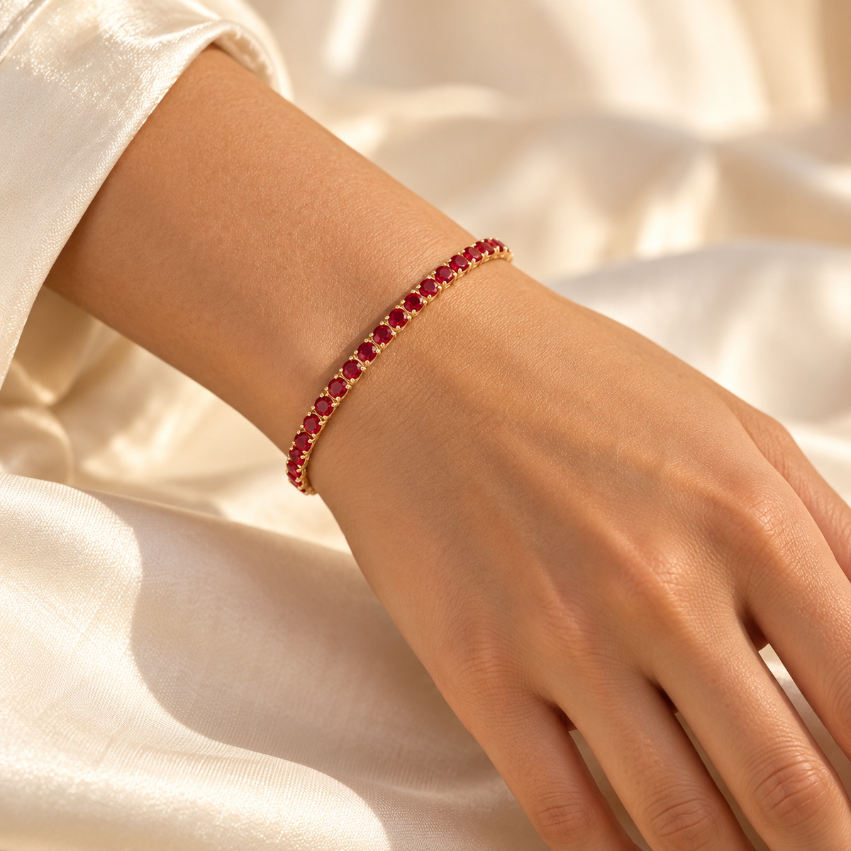 Bracelet Rivière Rubis