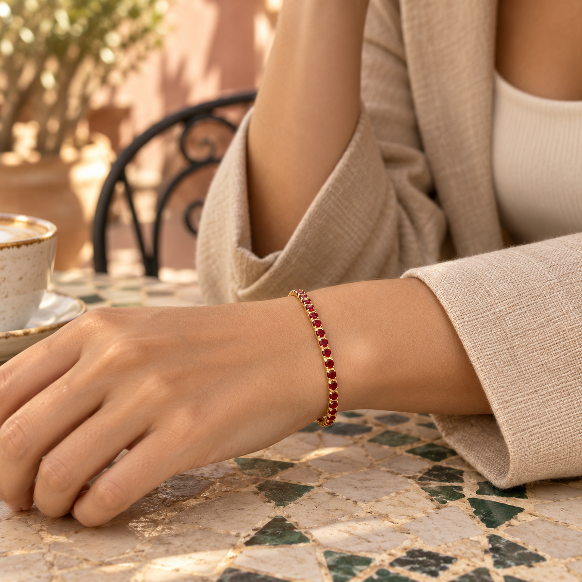 Bracelet Rivière Rubis