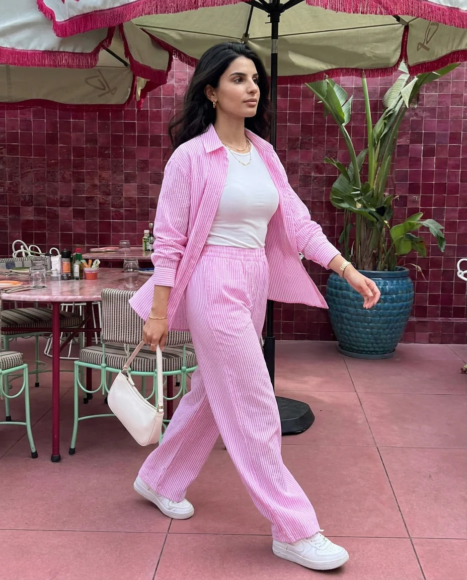 Ensemble Rayé- Chemise & Pantalon