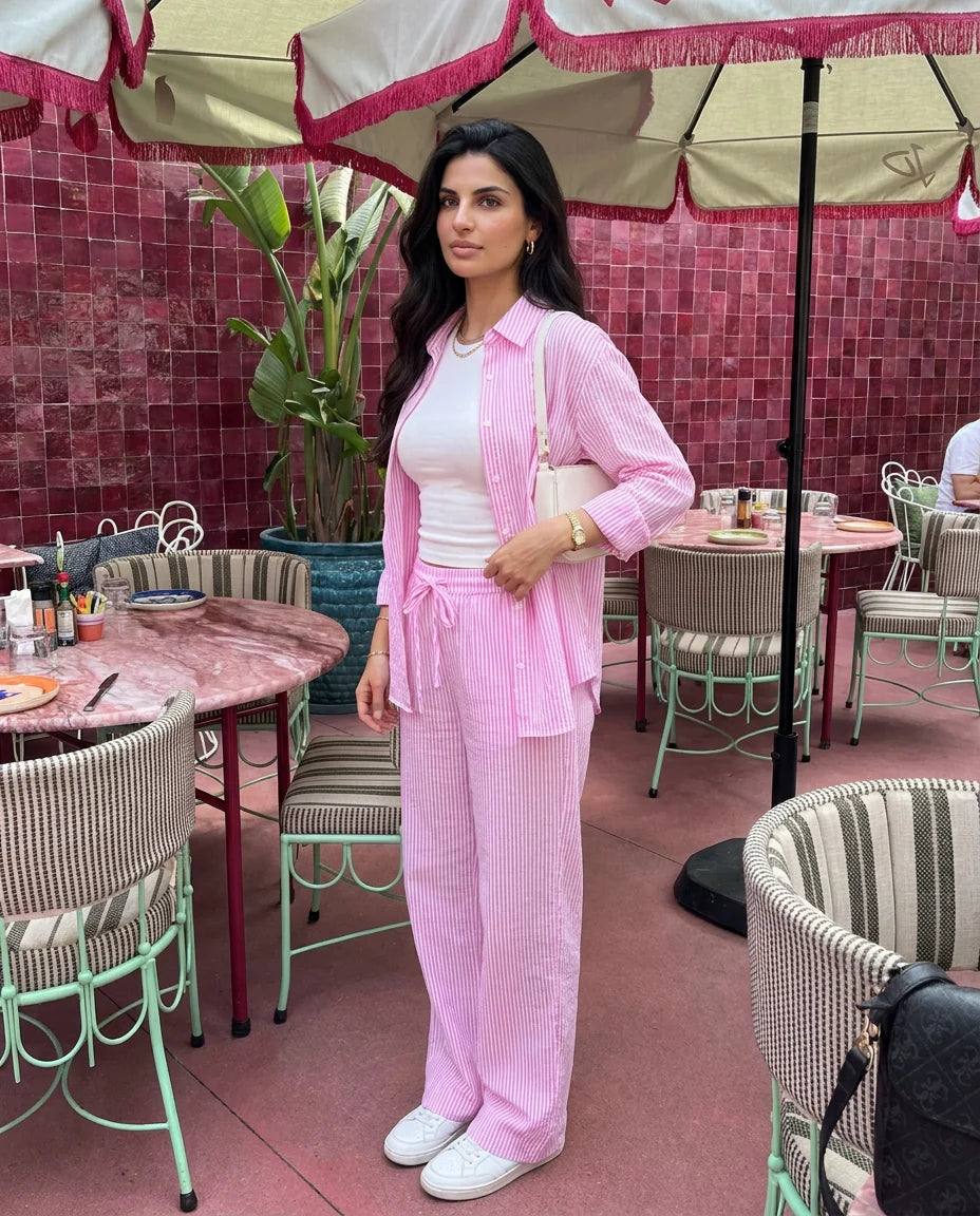 Ensemble Rayé- Chemise & Pantalon