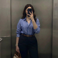 CHEMISE À RAYURES — BLEU MAJORELLE